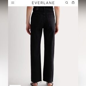 Everlane Black Straight Leg Jeans Minimalist Design